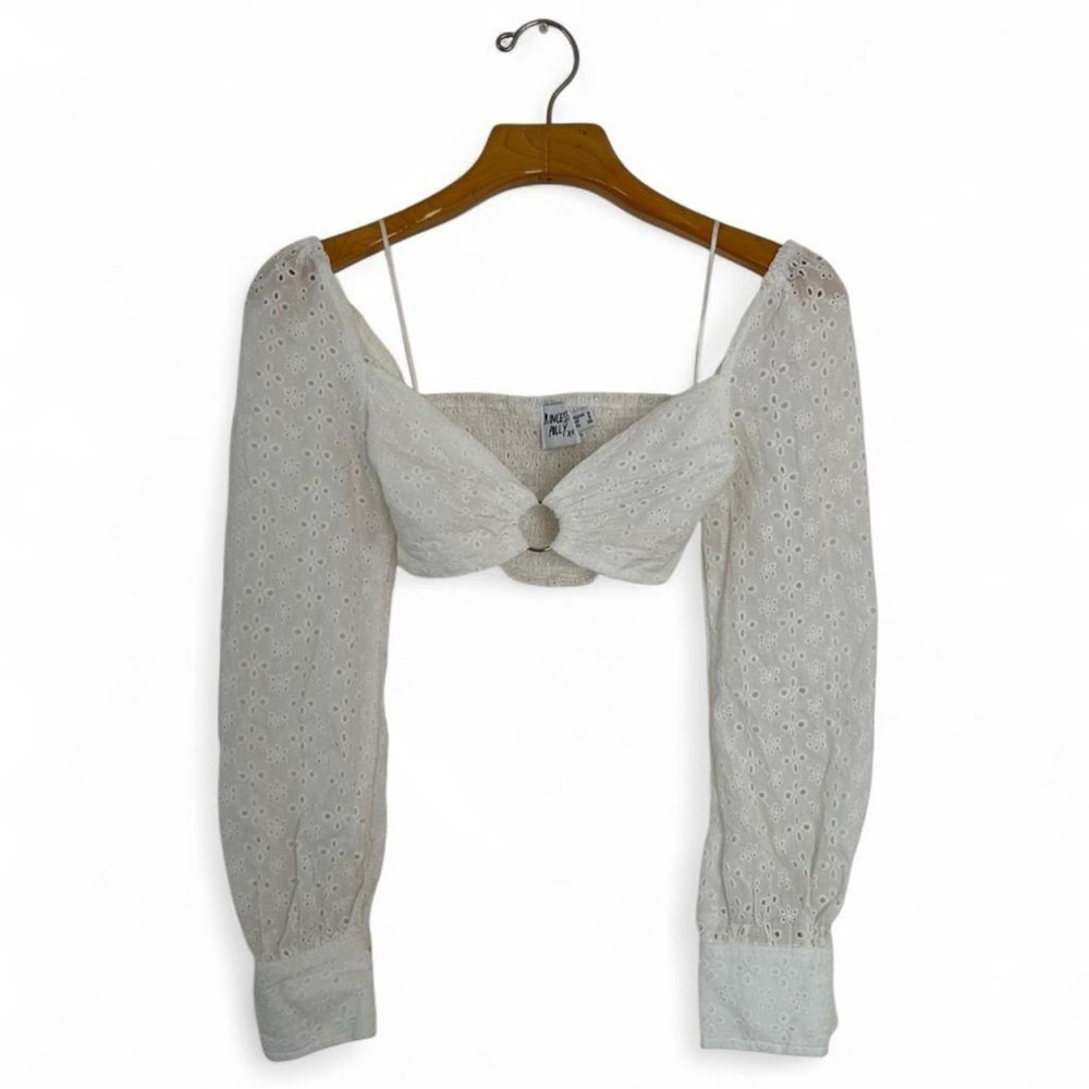 Princess Polly White Eyelet Blouse
